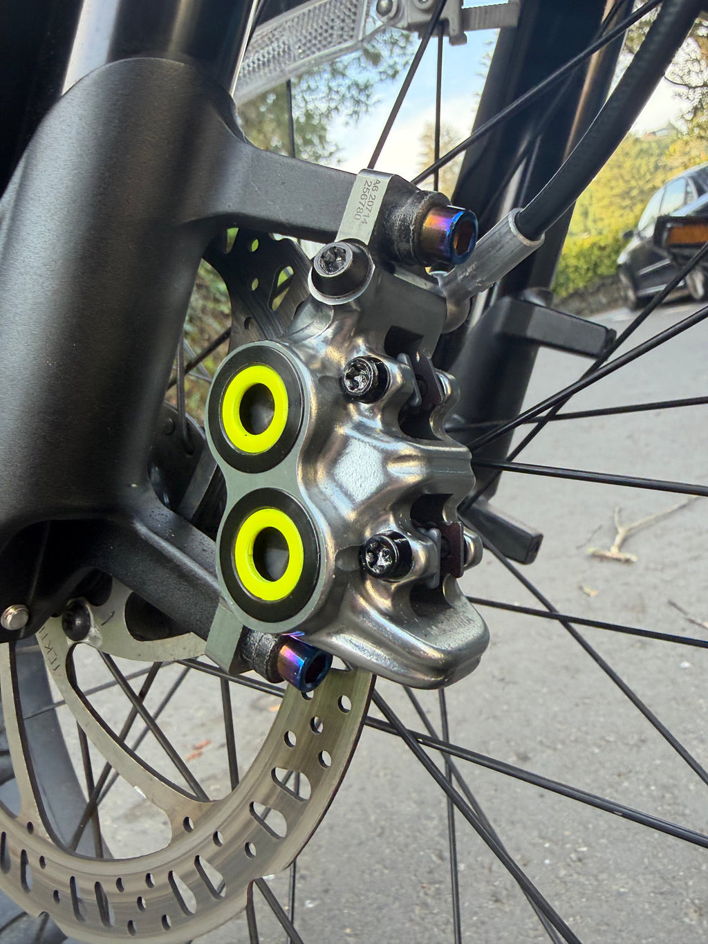Titanium brake caliper bolts